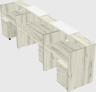 Long reception desk