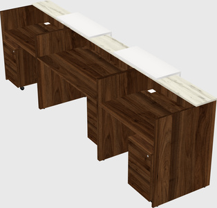 Long reception desk