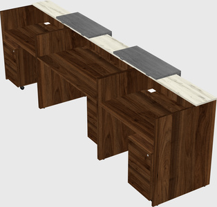 Long reception desk
