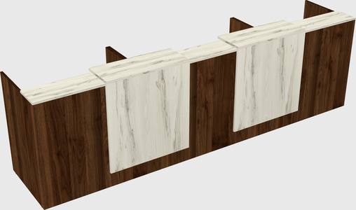 Long reception desk
