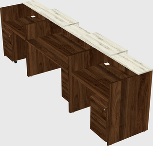 Long reception desk