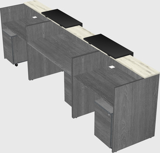 Long reception desk