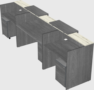Long reception desk
