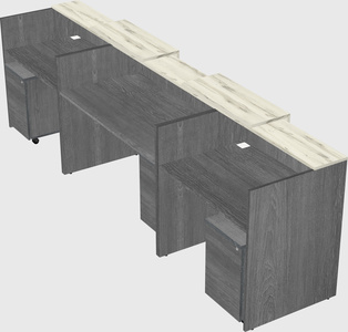 Long reception desk