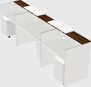 Long reception desk