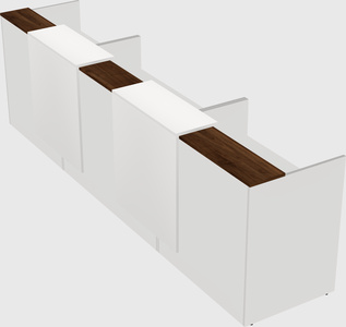 Long reception desk