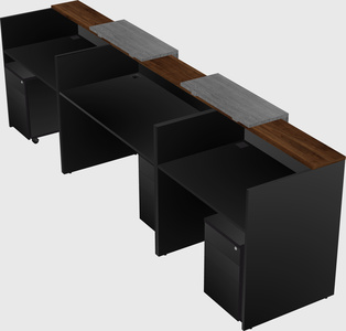 Long reception desk