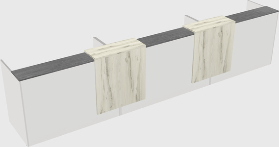 Long reception desk