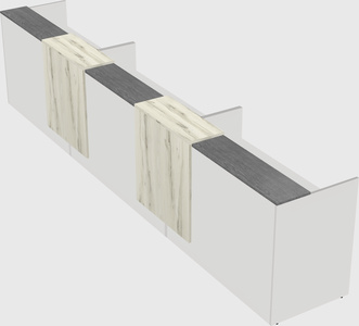 Long reception desk