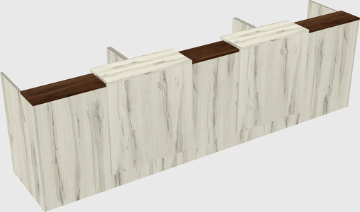 Long reception desk