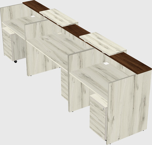 Long reception desk
