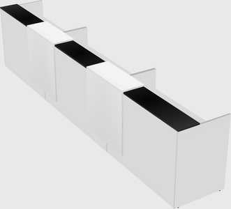 Long reception desk