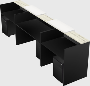 Long reception desk