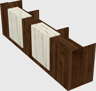 Long reception desk