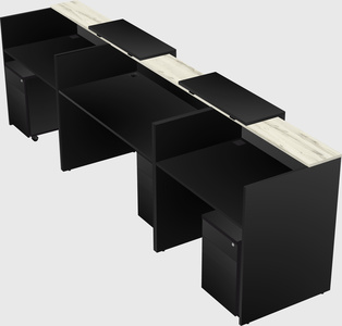 Long reception desk
