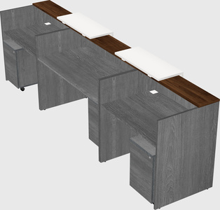 Long reception desk