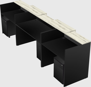 Long reception desk