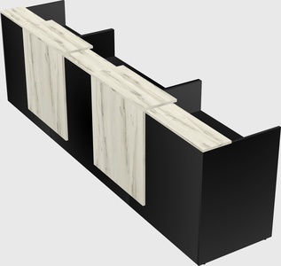 Long reception desk