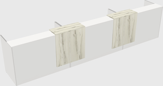 Long reception desk