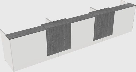 Long reception desk