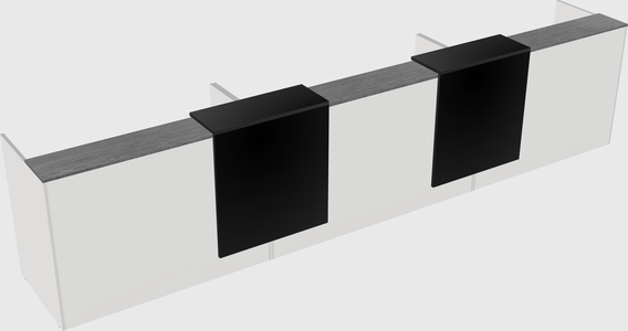 Long reception desk