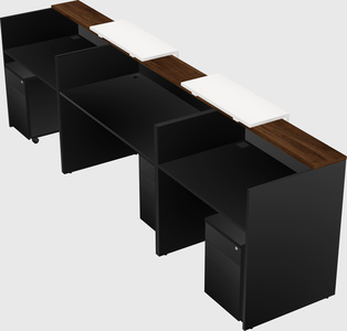 Long reception desk