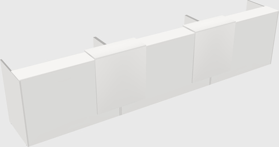 Long reception desk
