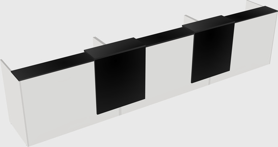 Long reception desk