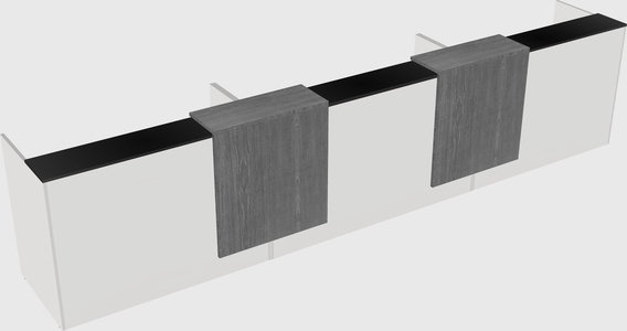 Long reception desk