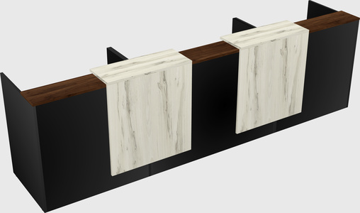 Long reception desk