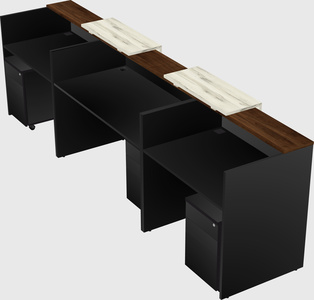 Long reception desk