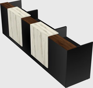 Long reception desk