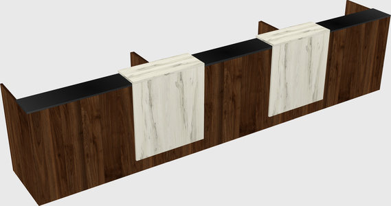 Long reception desk