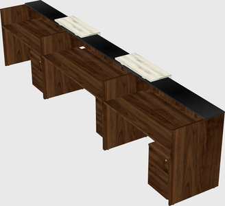 Long reception desk