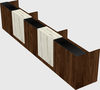 Long reception desk