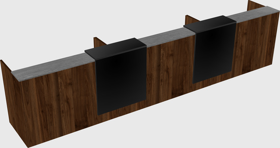 Long reception desk