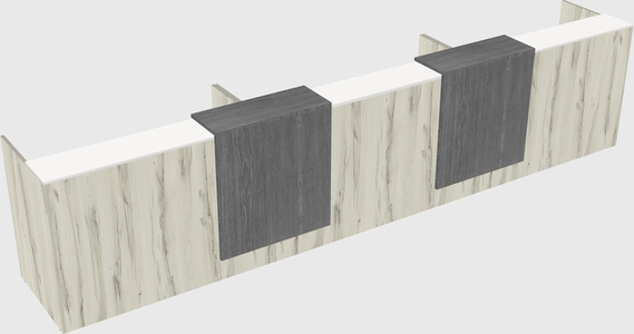 Long reception desk