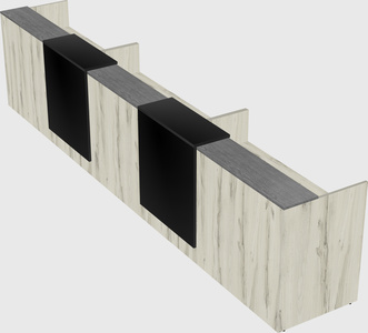 Long reception desk