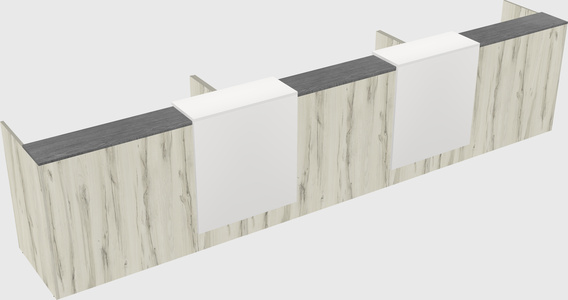 Long reception desk