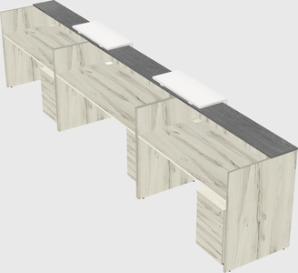 Long reception desk