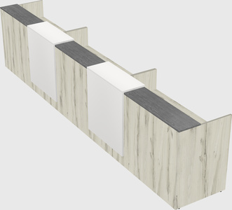 Long reception desk