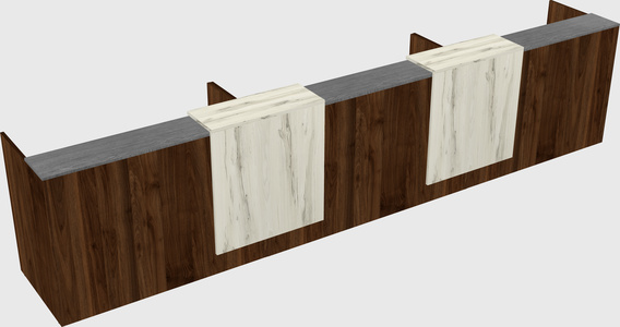 Long reception desk