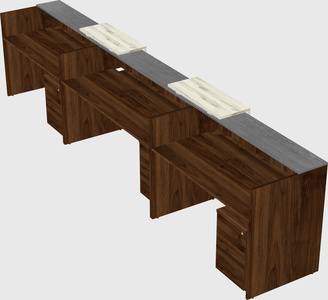Long reception desk