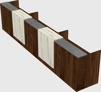 Long reception desk
