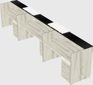 Long reception desk
