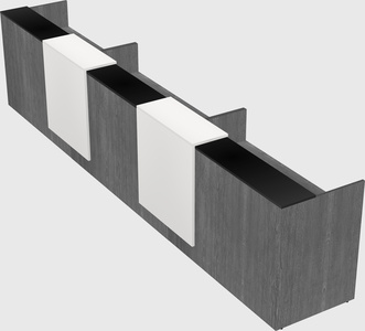 Long reception desk