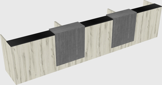 Long reception desk