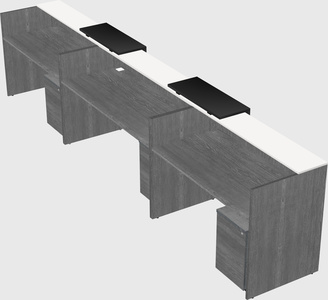 Long reception desk