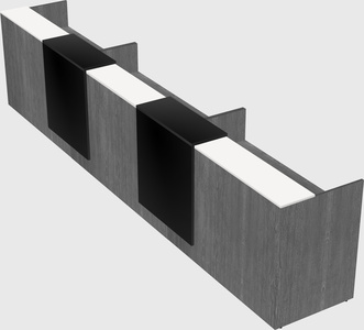 Long reception desk