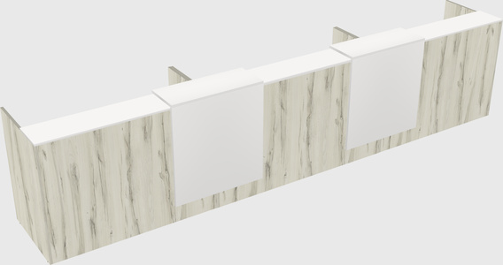Long reception desk